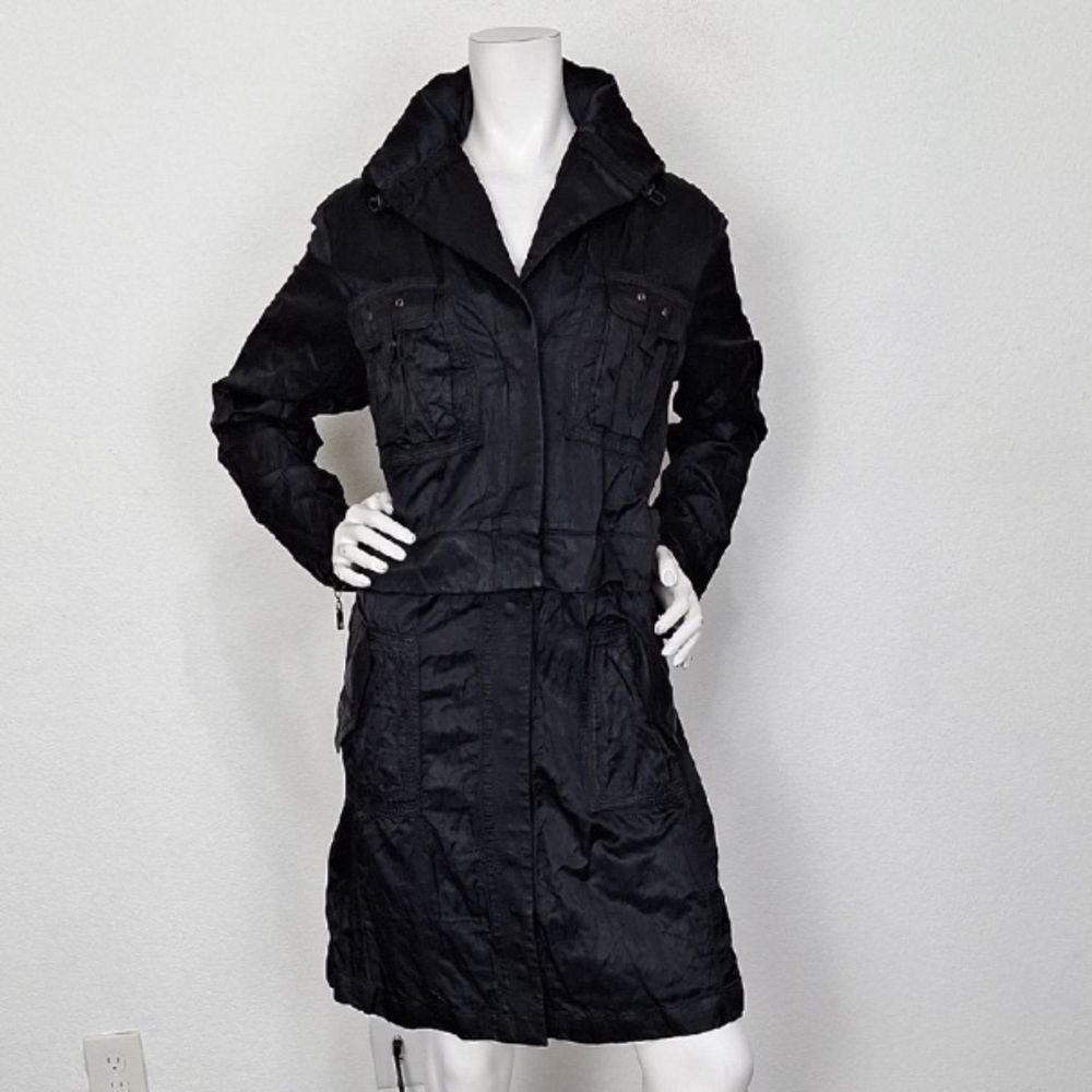 Mycra Pac Black Outdoor Gorpcore Two Piece Collared Raincoat Jacket Size M/L